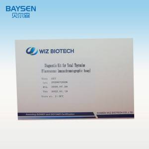 Diagnostiskt kit för totalt tyroxin (fluorescensimmunokromatografisk analys)