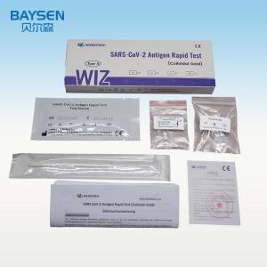 Famill Laie benotzen Antigen Nasal Rapid Test fir Covid-19