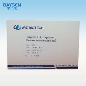 Diagnostesch Kit fir Progesteron (Fluoreszenz Immunochromatographesch Assay)