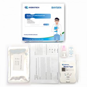 CE approved blood type ABD rapid test kit Solid phase