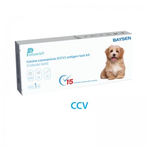 Kit de prova de l'antígen CCV del coronavirus caní d'or col·loïdal