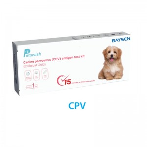 Pecyn prawf Antigen CPV Parvovirus Canine Gold Colloidal