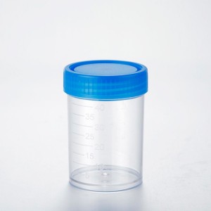 Pengumpulan Spesimen Sampel Plastik Steril Medis Sekali Pakai Wadah Urin Bangku 60ml