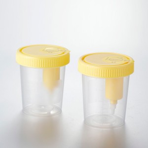 Jetab medikal esteril plastik echantiyon echantiyon koleksyon poupou pipi veso 60ml