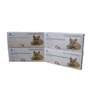 Pet rapida testo Feline CoronaVirus FCOV Antigeno provu ĝin