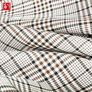COSMOS Tipi ta 'Polyester Houndstooth-Check Fabrics