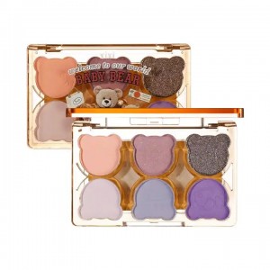 XIXI 6-Color Cute Bear Shape Eyeshadow Palette