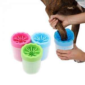 2-in-1 tas-silikonju Portable Dog Feet Cleaner Paw Plunger