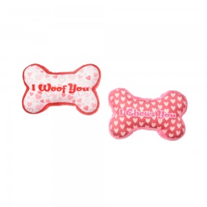 Mainan Anak Anjing Hari Valentine Boneka mainan melengking berbulu