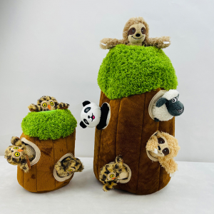 Seek Squirrel Panda Animals Squeaky Plush Dog Pet Chew Plush Toys
