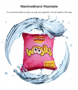 Прилагодени закуски со полнети чипсови меко интерактивно платно, кадифен писклив играчки за кучиња за миленичиња