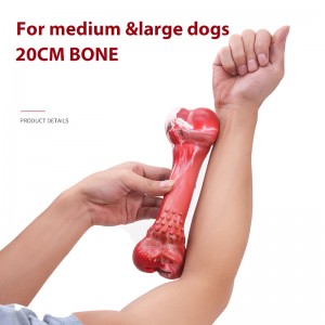 Неуништлива играчка за џвакање кучиња од гумена TPR форма на коска