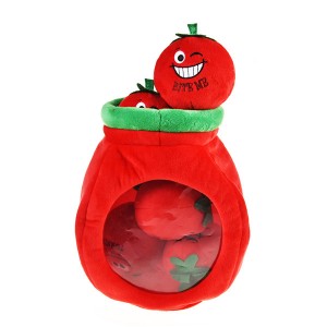 Tomato Hide and Seek Squeaker Dog Toys
