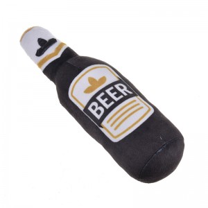 Beejay Trinkflasche, quietschendes Plüsch-Hundespielzeug