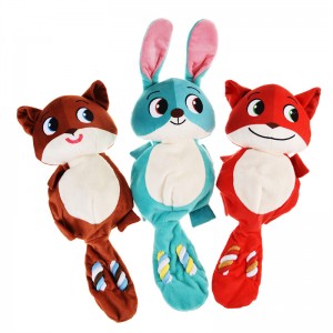 Bez vycpávek Velký králík Psí bavlněné žvýkací hračky na čištění zubů Design