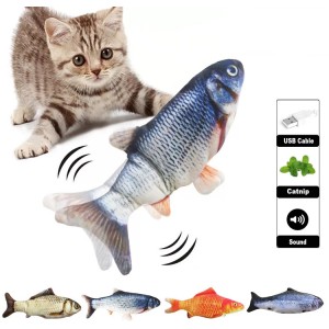 Flopping Wiggle Fish Moving Cat Kicker Catnip Toys