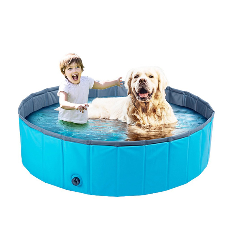 Összecsukható, összecsukható úszómedence nagytestű kutyák számára