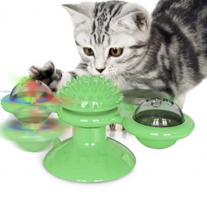 Lustiges interaktives Windmühlen-Katzenspielzeug mit Katzenminze