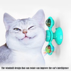 Mainan Kucing Kincir Angin Interaktif Lucu dengan Catnip