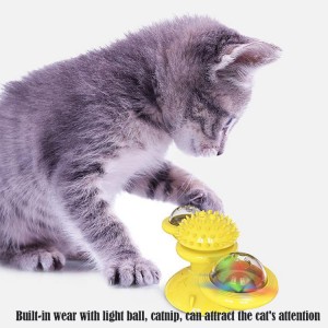 Mainan Kucing Kincir Angin Interaktif Lucu dengan Catnip