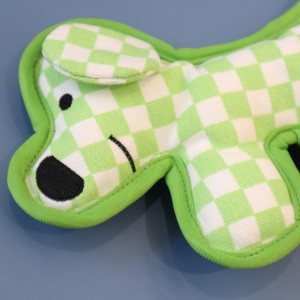 beejay new fashion checkerboard canvas squeaky plush dog chew toys set