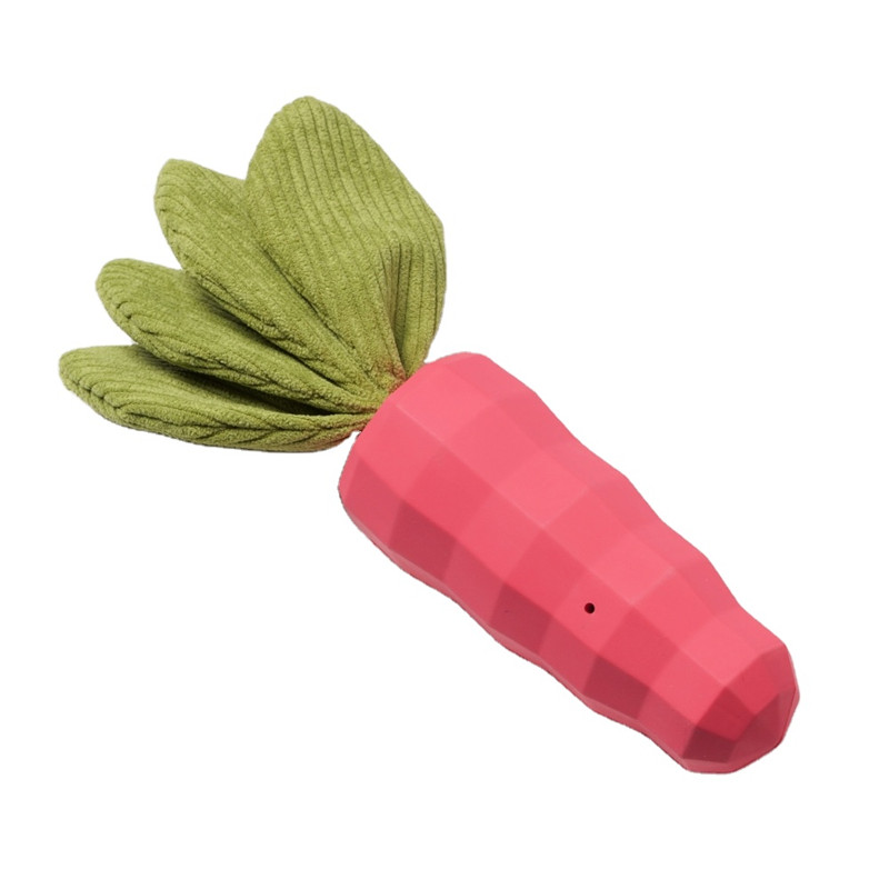 Indestructible Durable Natural Rubber Carrot Dog Chew Toy (1)
