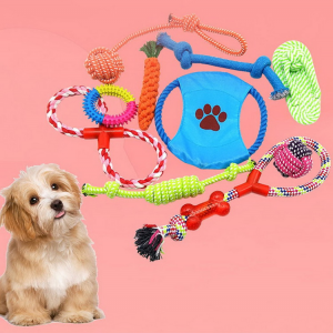 Конопляні мотузкові кульки для дресирування собак. Жувальні іграшки