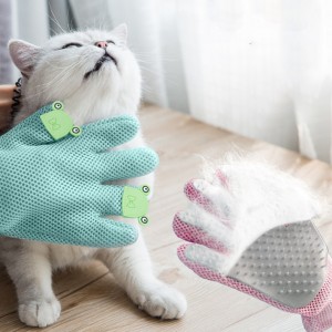 Silicone eco-loropaken pet asu kucing Pijat dandan sarung tangan