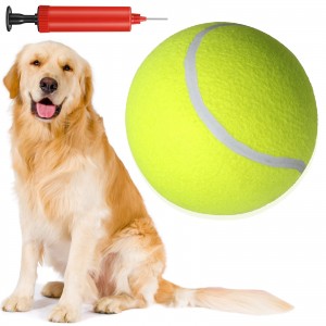Brúsenie zubov na čistenie vodítok pre psa s dvojitou tenisovou loptičkou