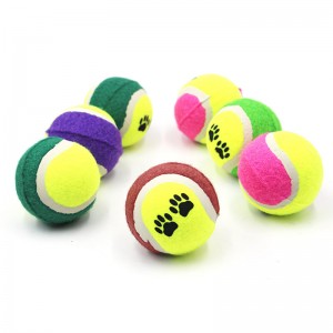 Παιχνίδι για σκύλους με διπλή μπάλα τένις με λουρί για καθαρισμό δοντιών