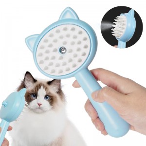 Pettine di massaggio spray per animali domestici per caccià u bagnu di massaggio di capelli flottanti