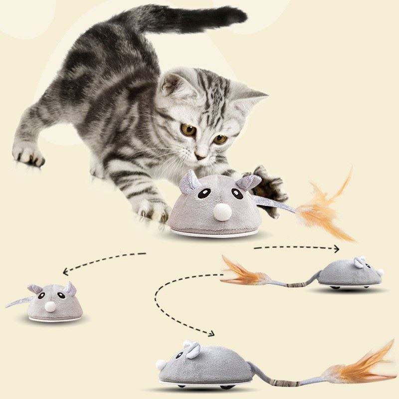 Mouse Kitten Litoeba Tefiso ea USB Interactive Cat Puzzle Toys
