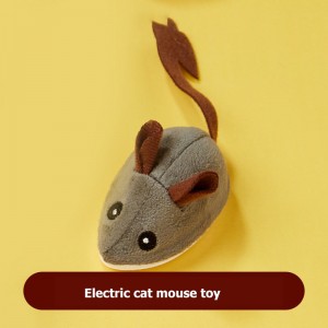 תעודת CE Tc-5123 משחק מצחיק עם צעצועי עכבר מיני קטיפה נוצות צבעוניות לחתול