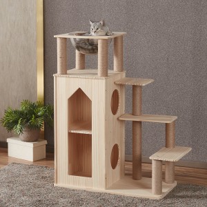 Moderne Multi-Level Cat Tree Tower mei romme Condo