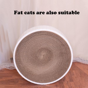 Кръгла картонена драскалка за котки