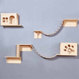 An der Wand montiertes Katzen-Kletterregal, Möbelspielzeug