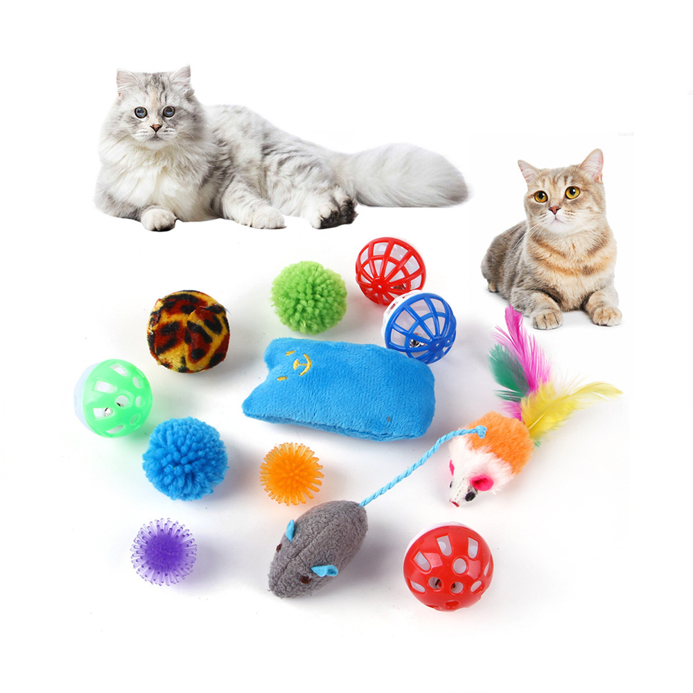 Інтерактивний набір іграшок для котячого дряпання, 12 предметів