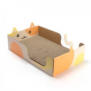 Teledu Cat Scratcher Cardbord Lolfa Gwely