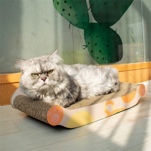 テレビ猫スクラッチャー段ボールラウンジベッド
