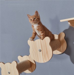 Παιχνίδια επίπλων ραφιών αναρριχώμενων γατών στον τοίχο