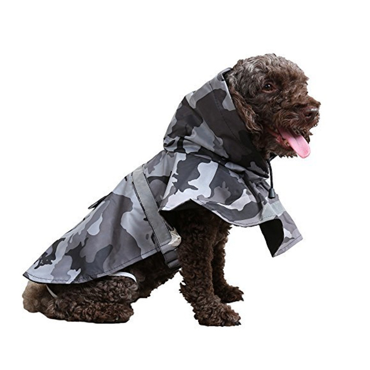 Waterproof Camouflage Dog Raincoat Pet Rain Jacket (1)