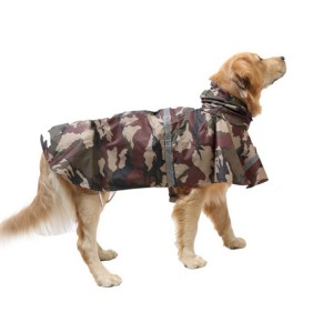 Vízálló terepszínű kutya esőkabát, kisállat esőkabát
