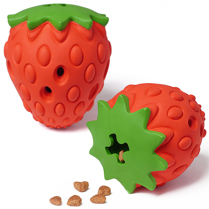 Strawberry Dog Interactive food leaking Toy
