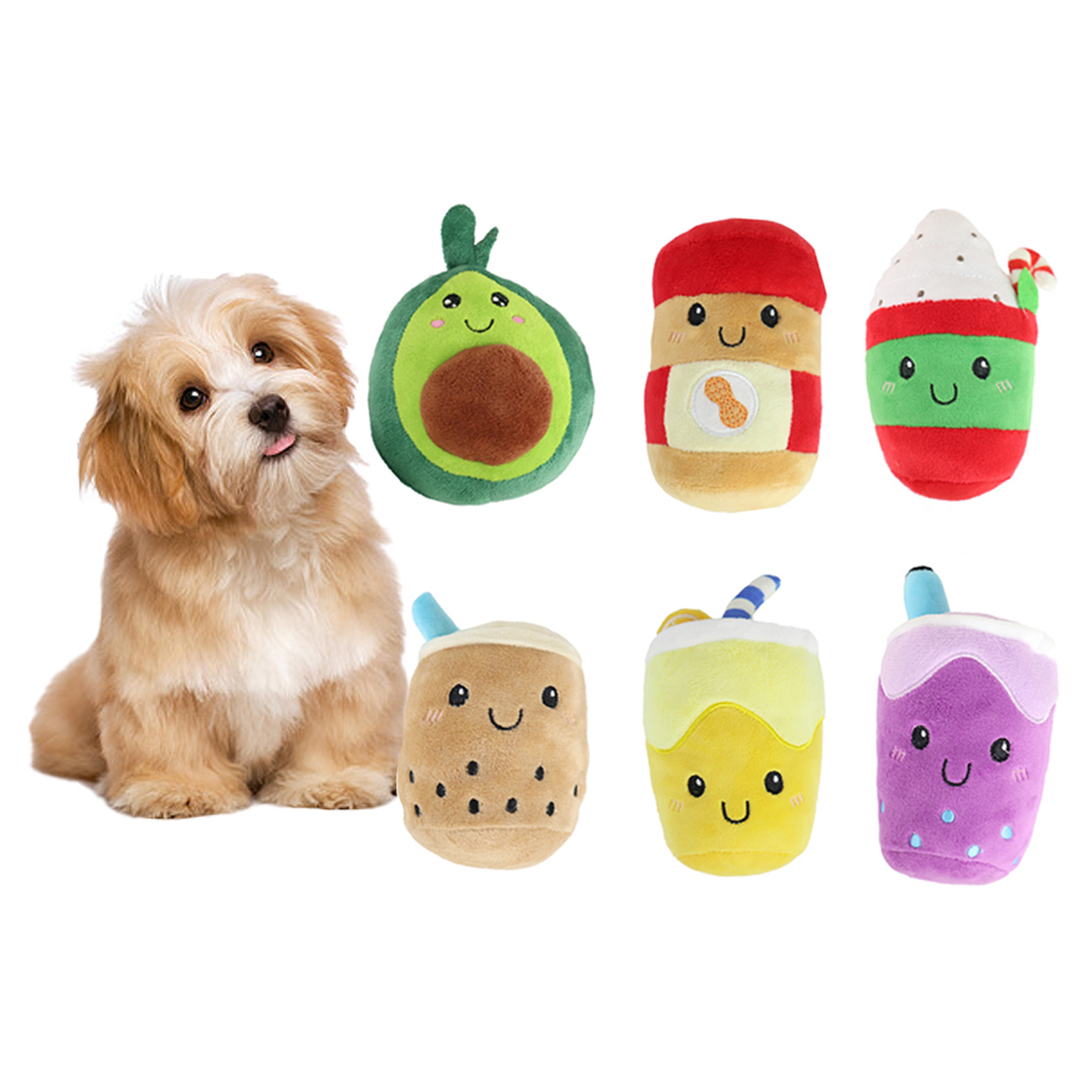 Colorful Cute squeak ball Pet Plush Toys Puppy Chew Toys for Small Medium Dog