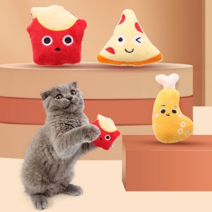 Interactive play easy to clean plush catnip toys