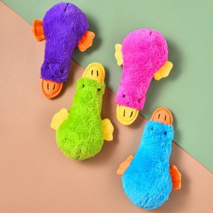 Bite anti-chewing pet toy plush duck-shaped sound dog toys