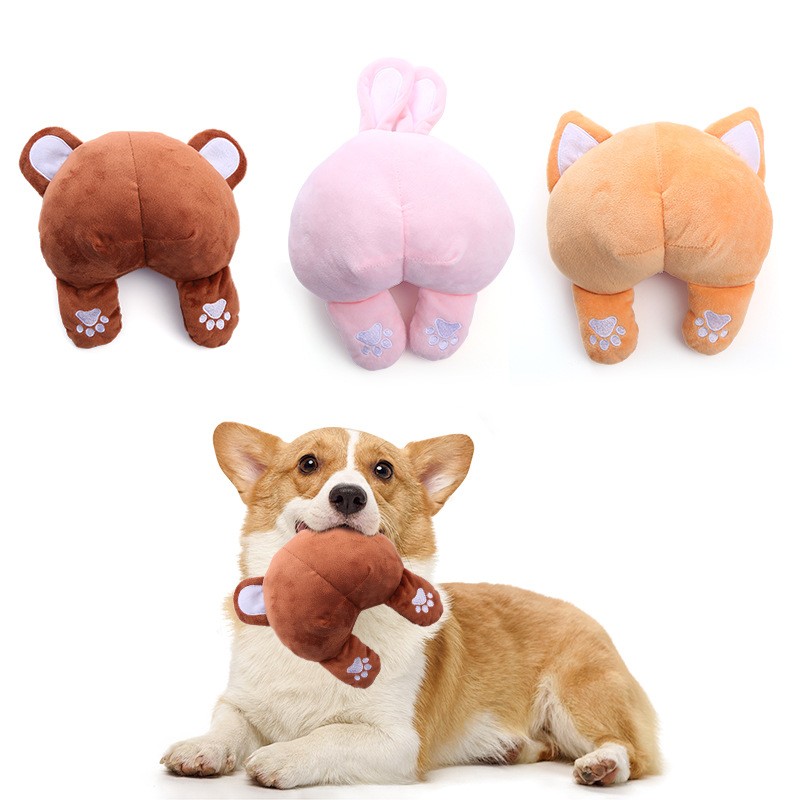Kreatywne, pluszowe, piskliwe zabawki dla psów z tyłu