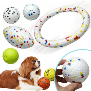 Summer Ecofriendly Frozen Indestructible teething squeaky TPR Dog chew toys pet water toys