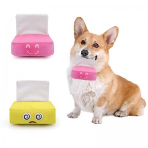 Интерактивна играчка за гризење со звучен кадифен стискач на кученце