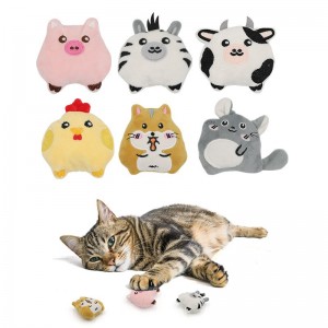 Catnip felpa animal de debuxos animados lindo Xoguetes de gato